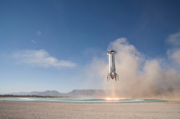 Blue Origin's New Shepard booster is named after Alan Shepard, the first American in space.