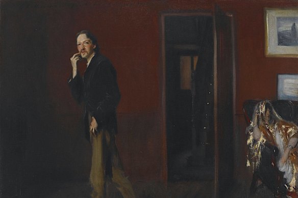 John Singer Sargent’s painting, 
Robert Louis Stevenson and His Wife,
1885. Oil on canvas, 51cm x 62cm.
