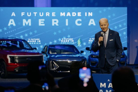 Joe Biden, pictured speaking at the North American International Auto Show, is a car enthusiast.