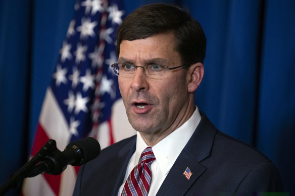 US Defence Secretary Mark Esper has admitted there was no specific evidence of imminent embassy attacks.