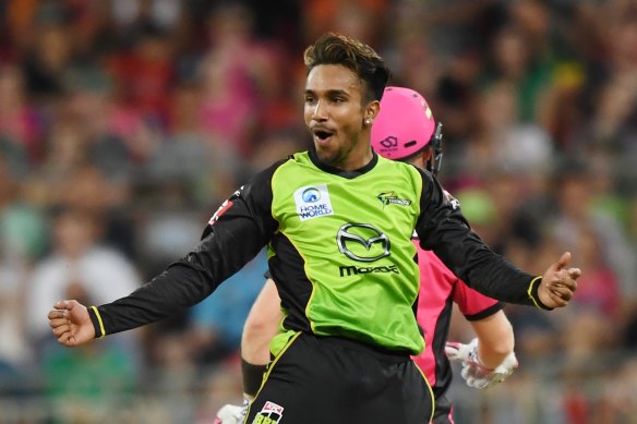 Frequent flyer Arjun Nair and his Sydney Thunder mates will have flown more than 12,000km in just three weeks.