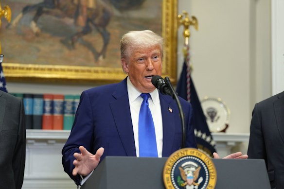 President Donald Trump has blinked in the stand-off with China.