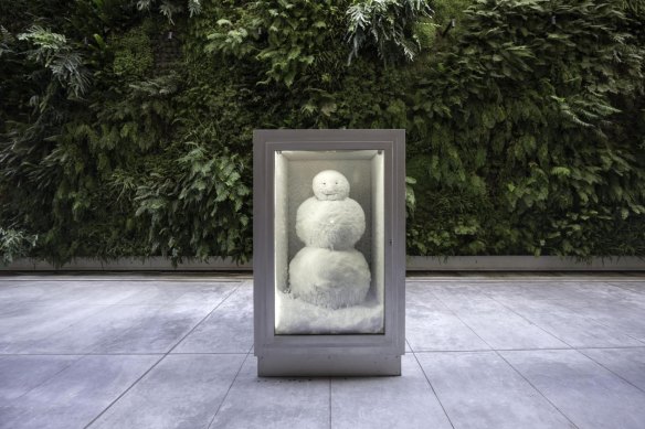 An ever-changing snowman by Swiss artists Peter Fischli and David Weiss features in GOMA's Water exhibition.