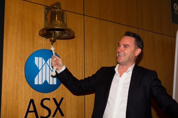 John McGrath ringing the bell when the company was listed on the ASX in 2015.