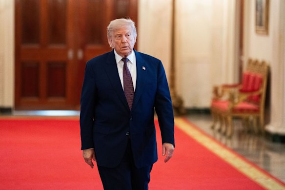 US President Donald Trump at the White House late last week.