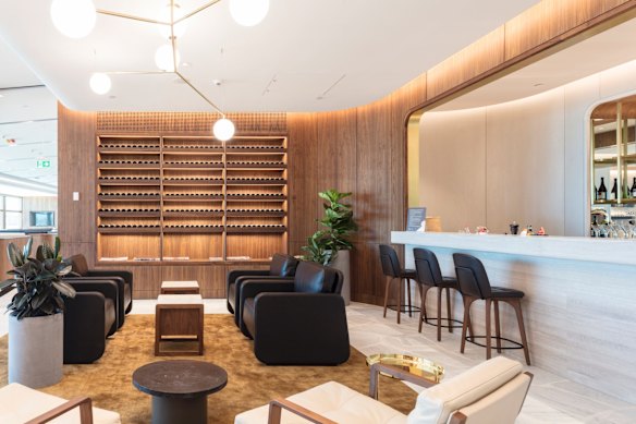 Qantas’ top-tier, invitation-only Chairman’s Lounge in Brisbane.