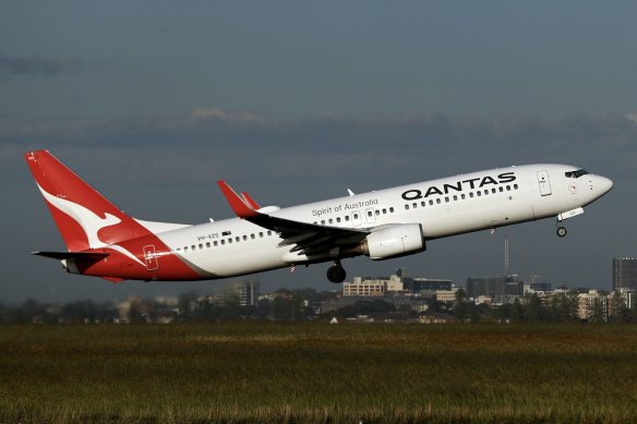 Profits taking off: Qantas Airways.