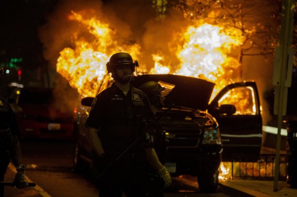 Anti-police-violence protests in Washington escalated into riots in 2020 following the death of George Floyd.