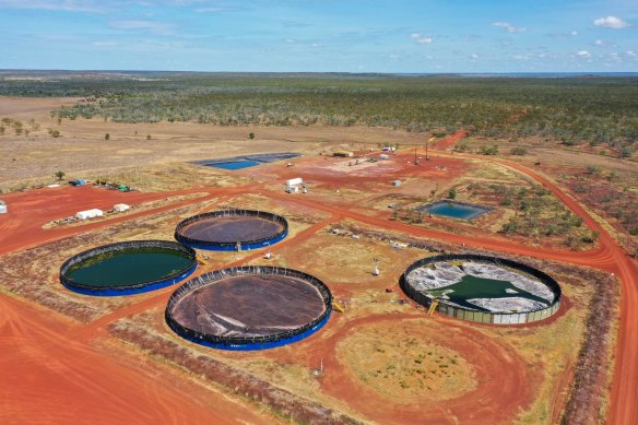 An exploratory gas well on Tanumbirini Station in the Beetaloo Basin in the Northern Territory.