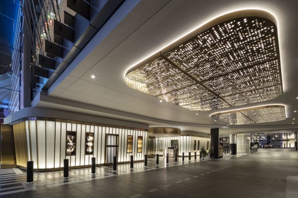 The Star Grand hotel at The Star in Sydney, by Porte Cochere. 