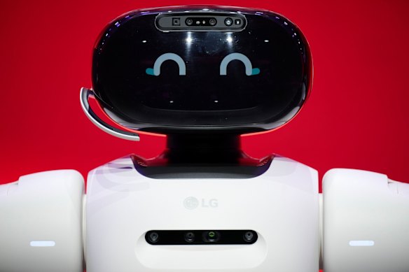 Un robot doméstico CLOiD de LG Electronics.