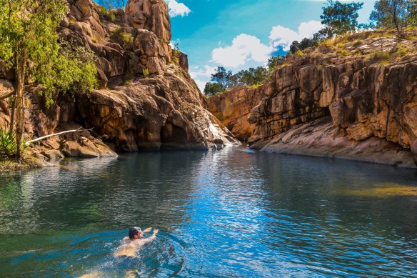 Gunlom Falls was a popular tourist spot until it was closed in 2019 due to unauthorised work on a walking track.