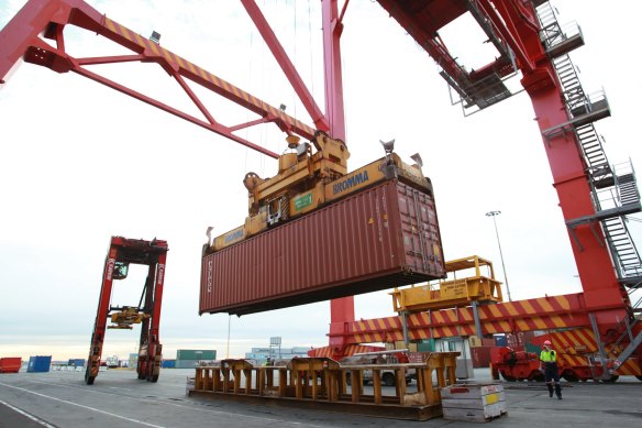 The ports are busier than ever because of a spike in demand for imported goods.
