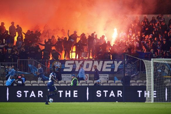 The Cove make their voices heard in Sydney FC’s final match before heading back to Moore Park.