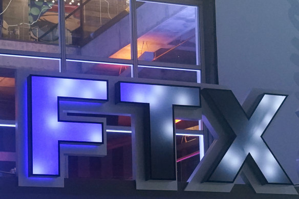 The FTX Arena logo is seen in Miami.