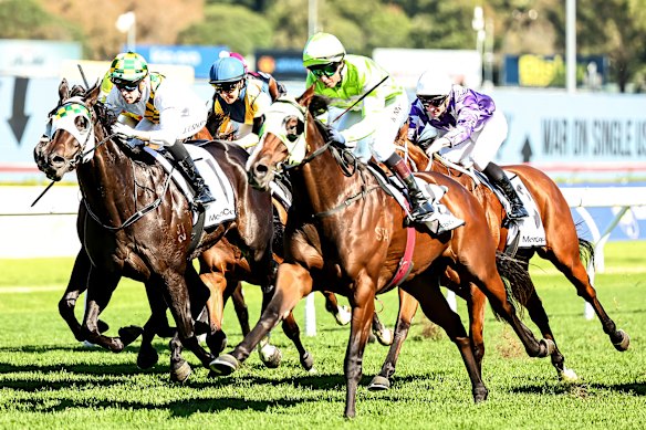 Snitzel Dancer wins the James HB Carr Stakes under Kerrin McEvoy.