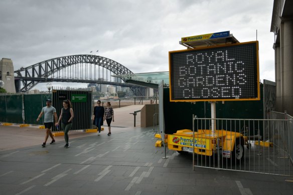 Circular Quay was locked down last year to prevent New Year’s Eve celebrations. 