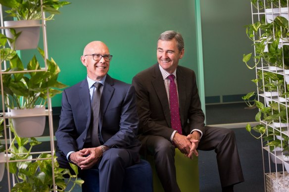 Dr Glenn Begley, left, with John Brumby, the chairman of the translational research group BioCurate. 