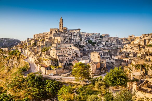 Ancient southern Italian town of Matera (Sassi di Matera).