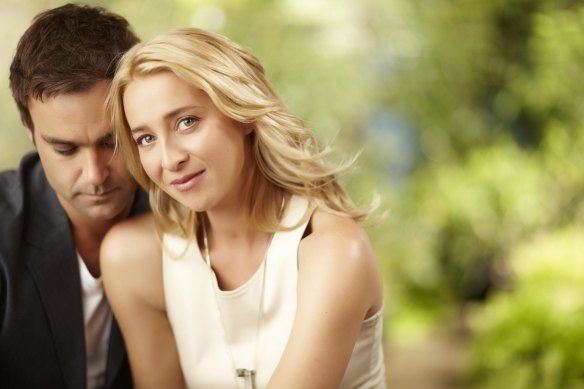 Asher Keddie (pictured with Matt Le Nevez)  was winningly discombobulated as Nina in Offspring.
