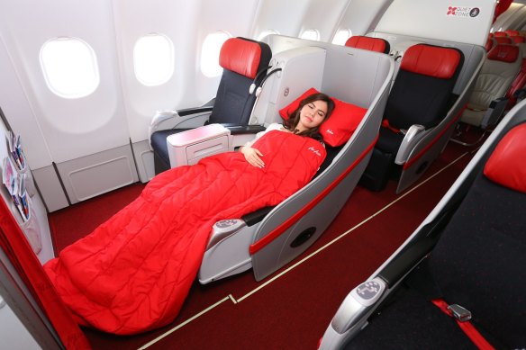 To be able to lie flat on a budget airline is beyond fabulous.