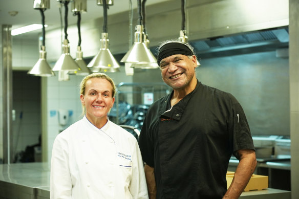 Mark Olive with Anne-Mari Cornelius, Silversea’s travelling fleet executive chef.

