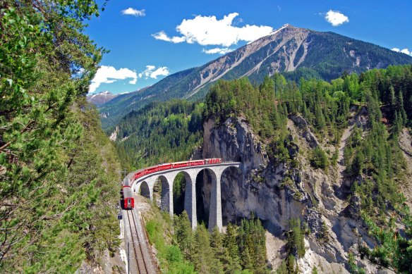The Glacier Express crosses nearly 300 bridges.