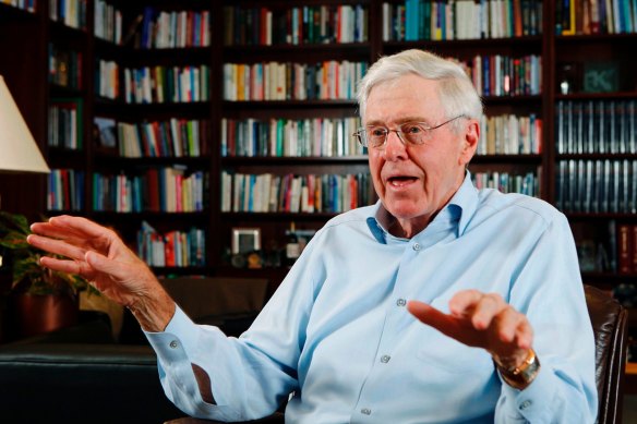 Industrialist Charles Koch is one of the world’s richest people with a fortune of nearly $100 billion.