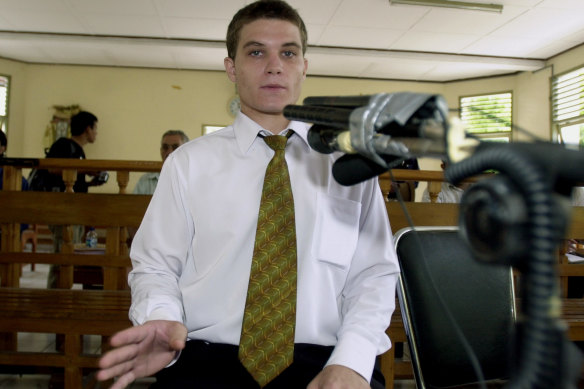 Scott Rush in a Bali courtroom in 2006.
