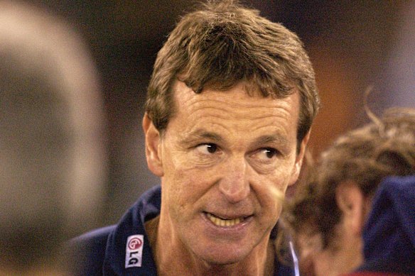 Neale Daniher coaching Melbourne in 2003.