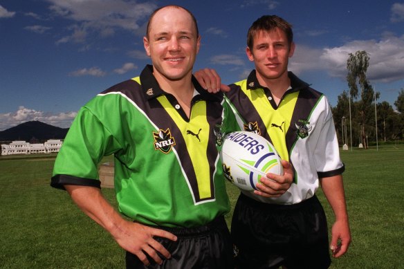 The special Macs: Andrew McFadden, left, and Mark McLinden during their playing days at the Raiders.