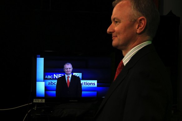 Antony Green on-air in 2010.