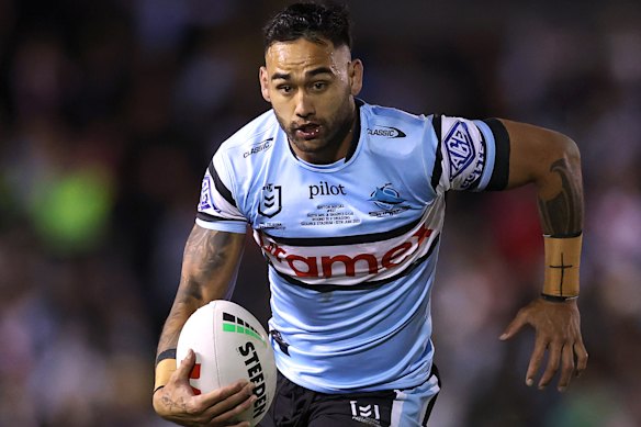 Briton Nikora returns for the Sharks tonight.