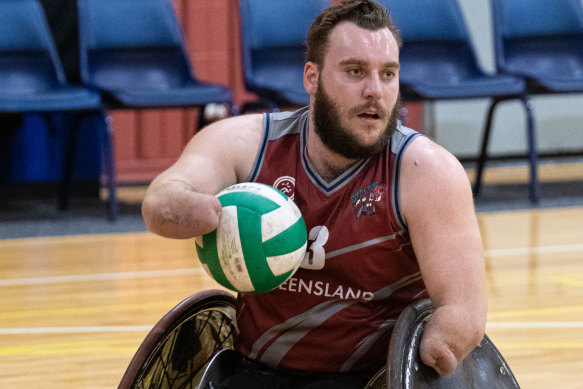 Josh Nicholson won gold with the Australian Steelers wheelchair rugby team at the World Championships in Denmark.

