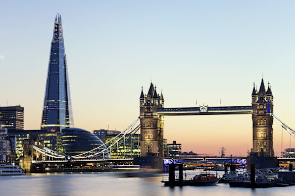 London Tower Bridge and The Shard.