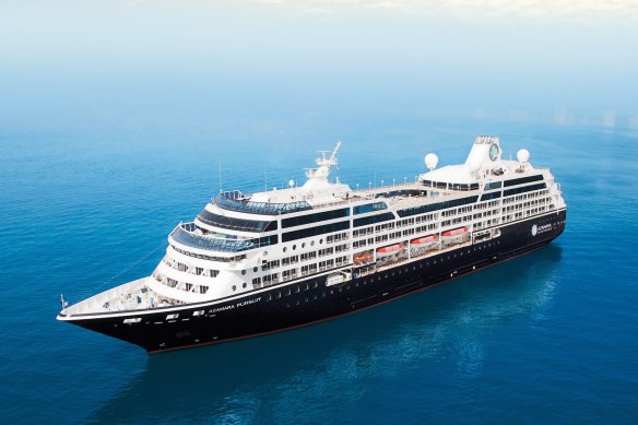 Azamara Pursuit at sea.