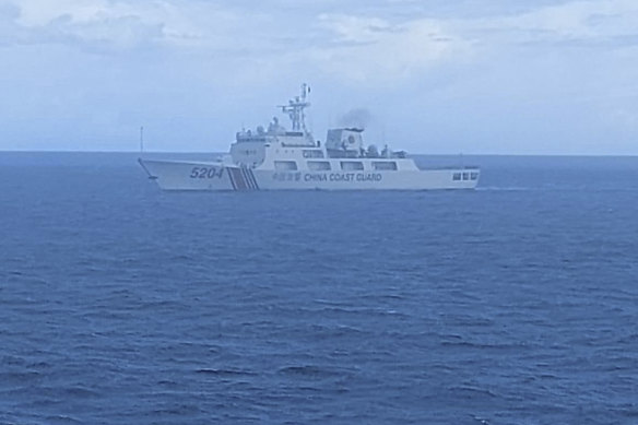 A Chinese Cost Guard ship in the South China Sea.