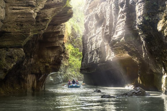 Something for the teens ... rafting the Navua River, one of the world’s most unique canyons.