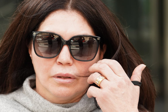 Roberta Williams leaves court on Tuesday.