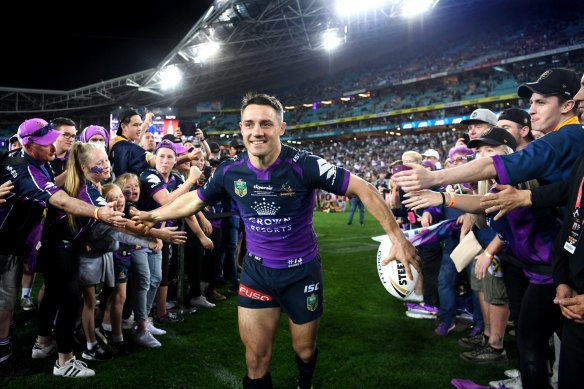Crown also adorned the jersey of Cooper Cronk’s Storm when they won the grand final in 2017.