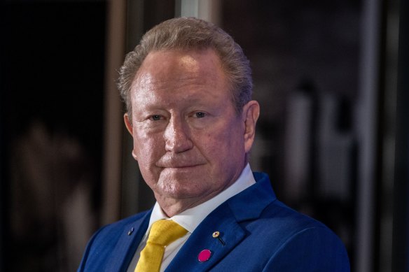 Fortescue Metals Group founder and executive chairman Andrew Forrest.