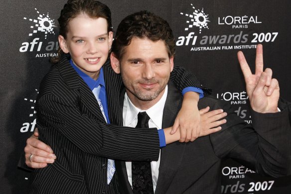  Kodi Smit-McPhee and Eric Bana in 2007 for the film Romulus, My Father. 