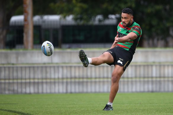 Kirisome Auva’a at Souths training in 2015.