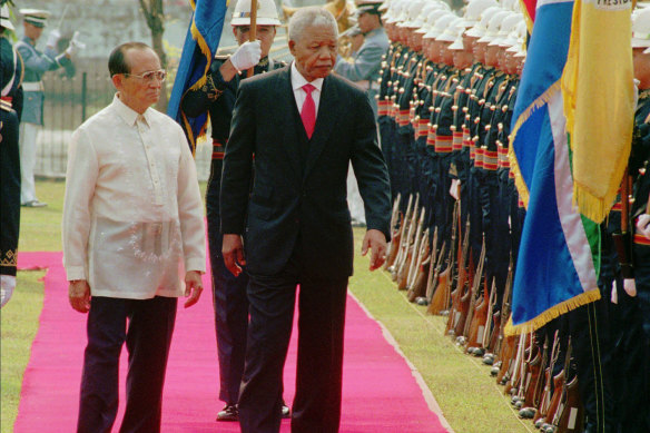 Fidel Ramos with Nelson Mandela in 1997.
