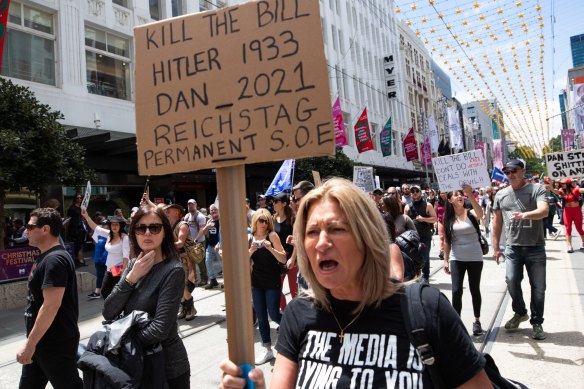 Kill The Bill protesters in Melbourne last week.