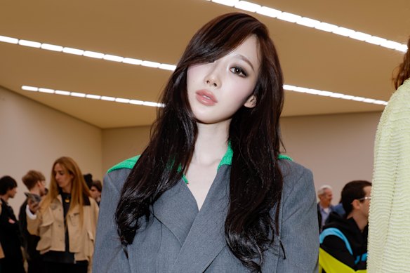 Giselle at the Loewe fashion show as part of Paris Fashion Week Fall 2026.