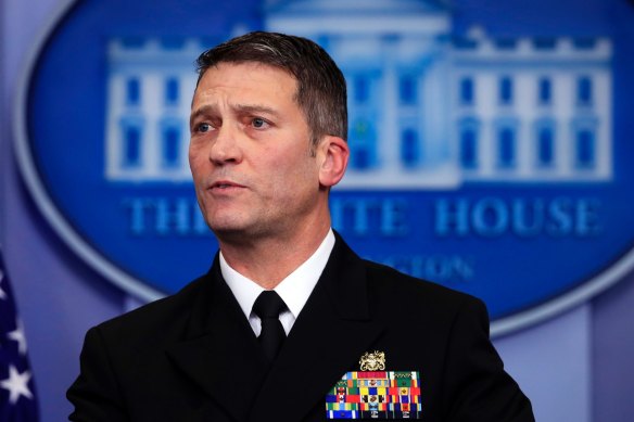 Pictured in 2018, then White House physician Dr. Ronny Jackson.