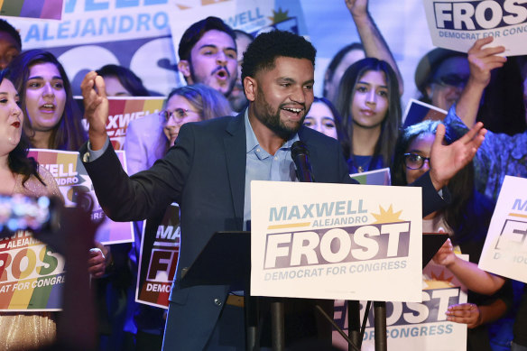 Gun control advocate Maxwell Frost, the first Gen Z-er elected to US Congress.