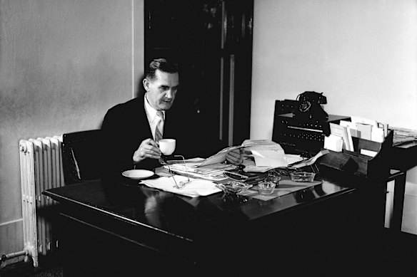 The stuff of political legend – former Country Party leader ‘Black Jack’ John McEwen in 1952.