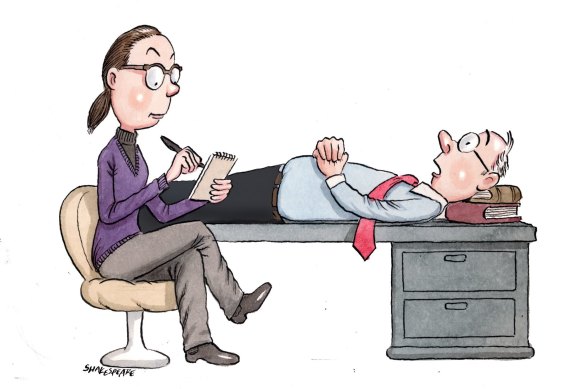 Work therapy. Illustration: John Shakespeare